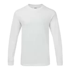 Gildan Mens Hammer Heavyweight Long Sleeve T-Shirt (L) (White)