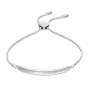 JG Signature Silver Engravable Bar Toggle Bracelet
