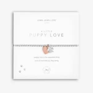 A Little Puppy Love Silver 17.5cm Stretch Bracelet 5230