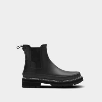 Hunter Womens Refined Stitch Detail Chelsea Boots - Black - UK 4