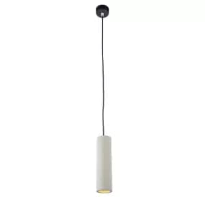 Ceiling Pendant Light Grey Concrete & Matt Black 7W LED GU10 Dimmable
