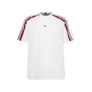Tommy Sport Global Stripe S/S Tee - White