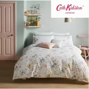 Cath Kidston Pembrooke Rose White 200TC 100% Cotton King Size Duvet Cover Set