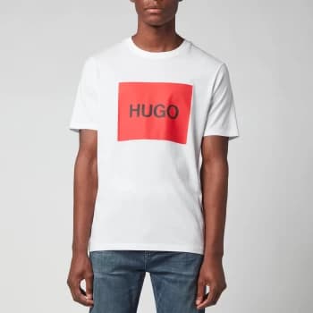 Hugo Boss Dolive Large Logo T-Shirt White Size M Men