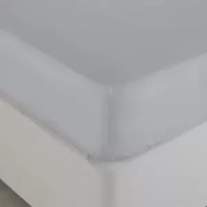 Paoletti Bamboo Cotton Blend Single Fitted Bed Sheet Light Dove Grey