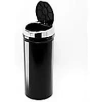 Homcom Trash Can Stainless Stell Black 30.5 x 68 cm