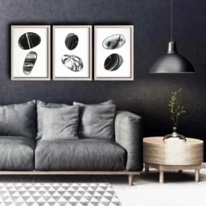 3PKCT-018 Multicolor Decorative Framed MDF Painting (3 Pieces)