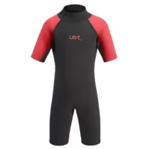 Ub Kids Sharptooth Shorty Wetsuit (7-8 Years, Black/Red)