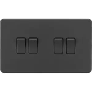 MLA Knightsbridge 10AX 4 Gang 2-Way Switch Anthracite - SF4100AT