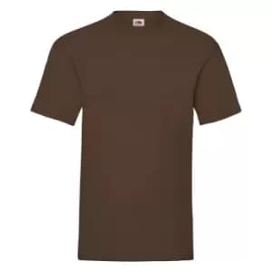 Fruit Of The Loom Mens Valueweight Short Sleeve T-Shirt (XL) (Chocolate)
