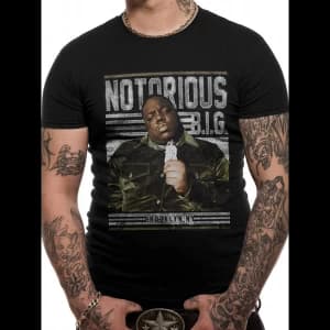 Notorious B.i.g - Chain Mens Small T-Shirt - Black