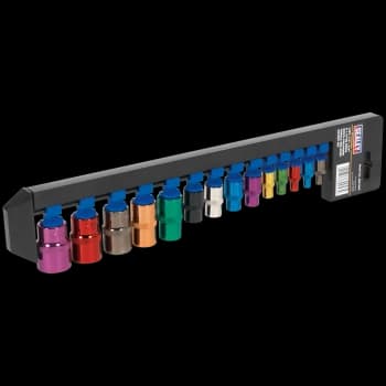 Sealey 14 Piece Combination Drive Coloured Torx Socket Set Combination