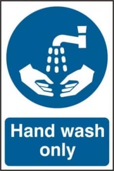Hand Wash Only Sign SA S.Rigid PVC