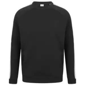 Skinni Fit Unisex Contrast Raglan Sweatshirt (L) (Black/White)