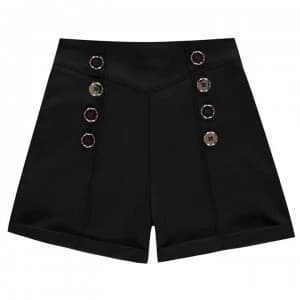 Firetrap Button Shorts Junior Girls - Jet Black