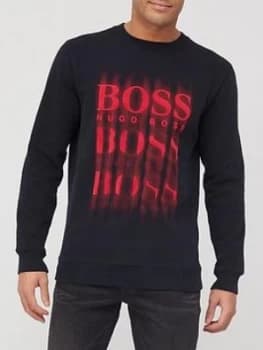 Hugo Boss Blurred Logo Sweatshirt Black Size 2XL Men