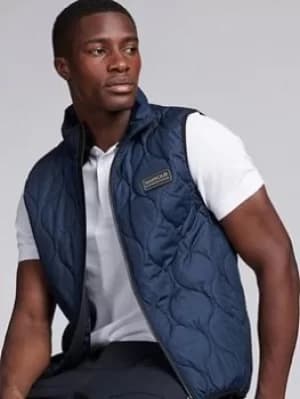 Barbour International Accelerator Race Gilet, Navy Size XL Men