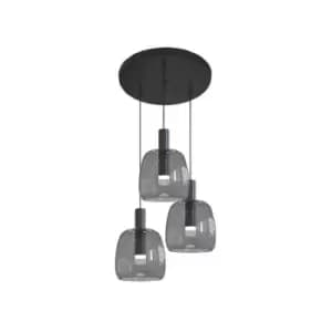 Geri Ceiling Cluster Pendant Light LED 3x 5W 3000K Black
