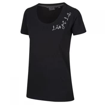 Regatta Filandra IV Graphic Print Organic T-Shirt - Black