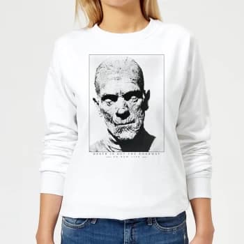 Universal Monsters The Mummy Portrait Womens Sweatshirt - White - S