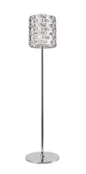 Lola Crystal Floor Lamp Chrome