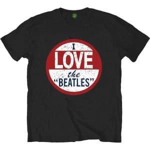 The Beatles I Love the Beatles Mens Large T-Shirt - Black