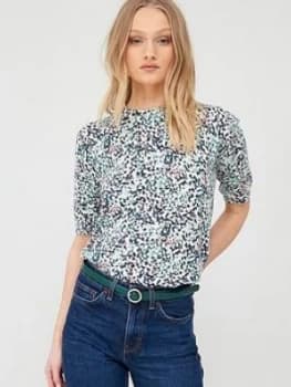 Oasis Brooklyn Print Knitted Jumper - Multi, Size L, Women