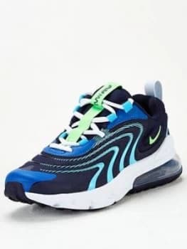 Nike Air Max 270 React Eng Junior Trainer - Black Blue
