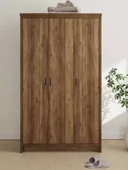 Gfw Boston 3 Door Wardrobe - Oak