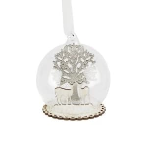 Sass & Belle Winter Forest Fawn Dome Bauble