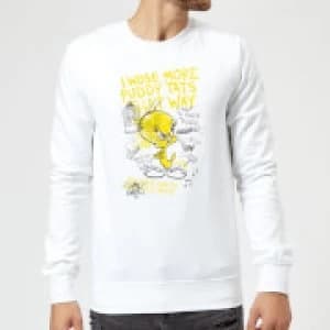 Looney Tunes Tweety Pie More Puddy Tats Sweatshirt - White - L