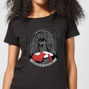Star Wars Chewbacca Arrrrgh Socks Again Womens Christmas T-Shirt - Black
