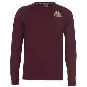 Kappa Dixon Long Sleeve T Shirt - Red Damson