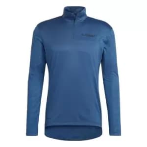 adidas Terrex Multi Half-Zip Tee Mens - Blue