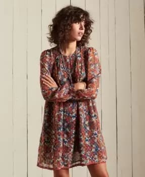 Superdry Woven Metallic Mini Dress