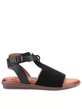 Hush Puppies Kristie Flat Sandal, Black, Size 4, Women