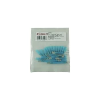 Connect - Wiring ors - Blue - 6.3mm Male Heat Shrink Slide-on - Pack Of 25 - 30207