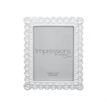 5" x 7" - IMPRESSIONS Pearlised Resin Daisy Photo Frame