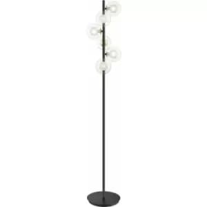 Impex Remy 6 Light Floor Lamp Gold Black
