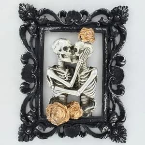 3D Skelton Couple Portrait Wall Art