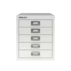 Bisley 5 Drawer Cabinet, Traffic White