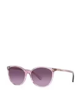 Ralph Lauren Round Sunglasses - Shiny Striped Purple, Purple, Women