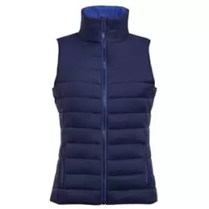 SOLS Womens/Ladies Wave Padded Water Repellent Bodywarmer/Gilet (M) (Navy)