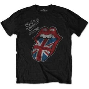 The Rolling Stones - Vintage British Tongue Mens Medium T-Shirt - Black