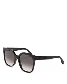 Fendi Lettering Square Gradient Sunglasses, 55mm