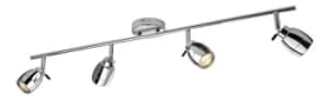 Marine 4 Light Spotlights Bar Bathroom Ceiling Light Chrome IP44, GU10