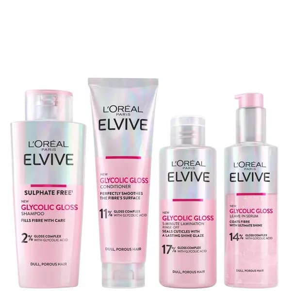 LOreal Paris Elvive Glycolic Gloss Glossing Routine for Dull Hair