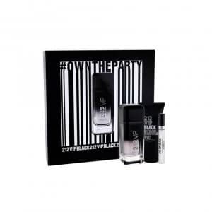 Carolina Herrera 212 VIP Black Gift Set 100ml Eau de Toilette + 100ml Shower Gel + 10ml Eau de Toilette
