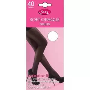 Silky Womens/Ladies Opaque 40 Denier Tights (1 Pair) (Medium (36a-42a)) (White)