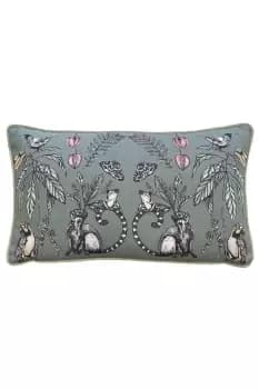 Wild Mirrored Creatures Digitally Printed Piped Cushion